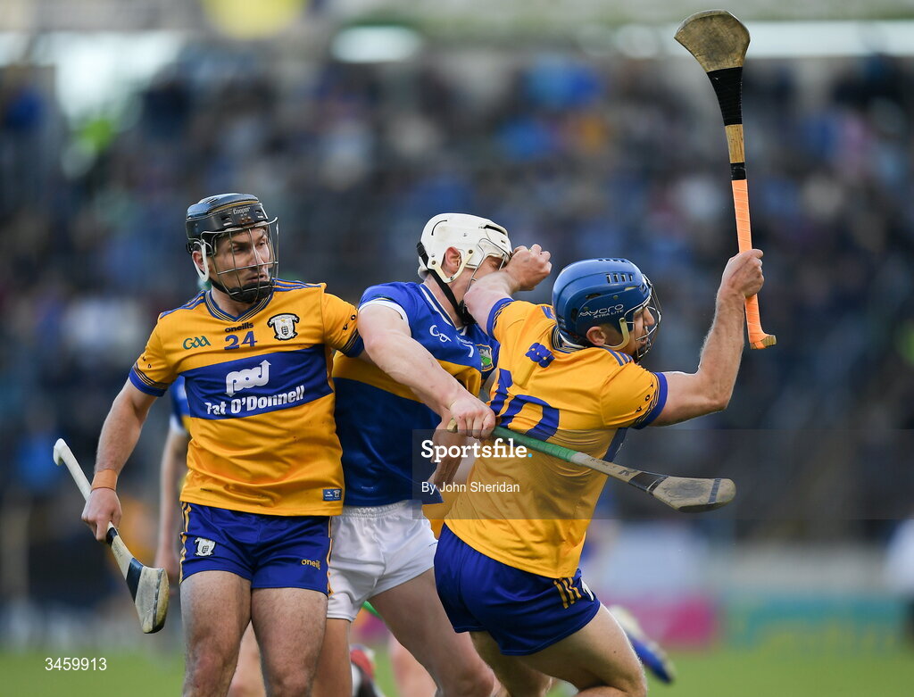 16 May 2026; Shane O'Donnell of Clare is tackled by Bryan O'Mara of Tipperary during the Munster GAA Senior Hurling Championship Round 4 match between Tipperary and Clare at FBD Semple Stadium in Thurles, Tipperary. Photo by John Sheridan/Sportsfile