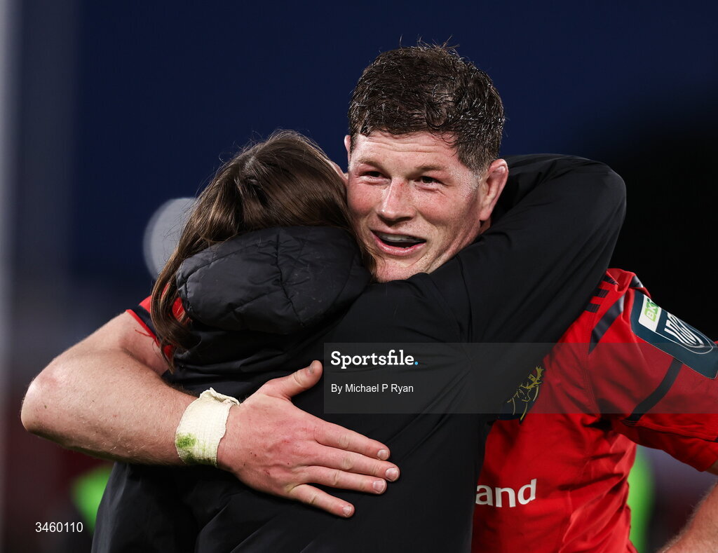 16 May 2026; Jack O'Donoghue of Munster after the United Rugby Championship match between Munster and Lions at Thomond Park in Limerick. Photo by Michael P Ryan/Sportsfile
