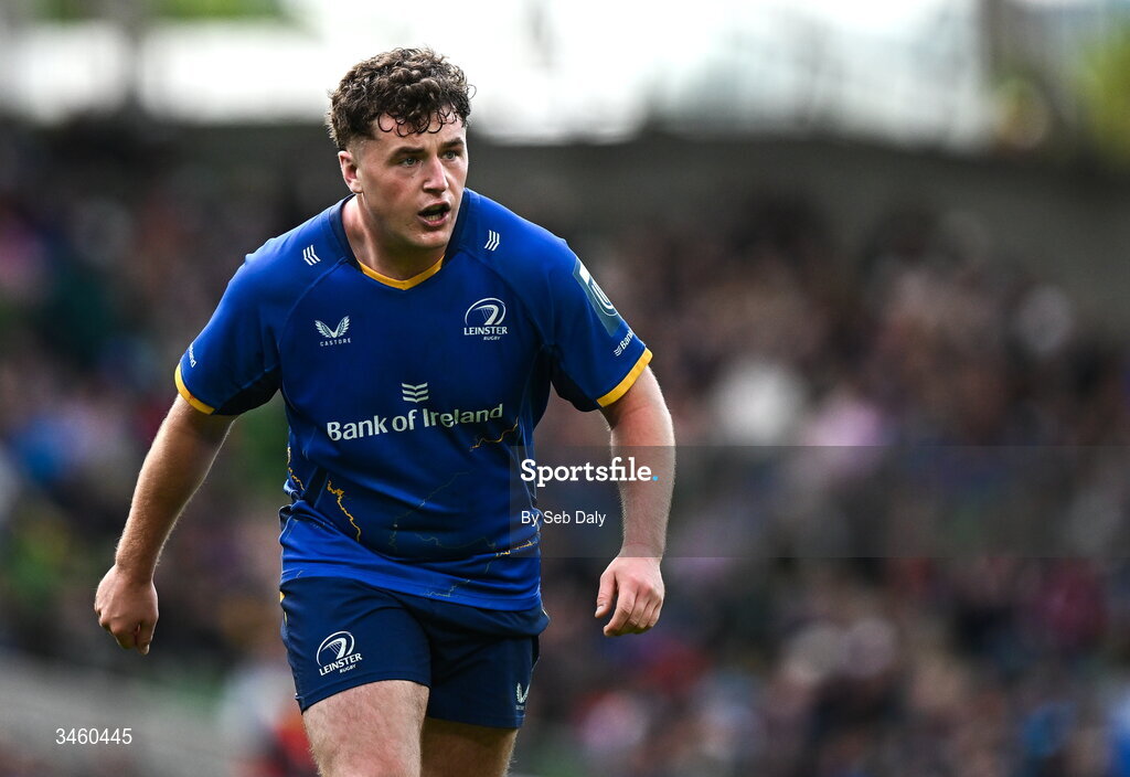 16 May 2026; Gus McCarthy of Leinster during the United Rugby Championship match between Leinster and Ospreys at the Aviva Stadium in Dublin. Photo by Seb Daly/Sportsfile