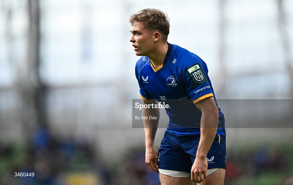 16 May 2026; Fintan Gunne of Leinster during the United Rugby Championship match between Leinster and Ospreys at the Aviva Stadium in Dublin. Photo by Seb Daly/Sportsfile