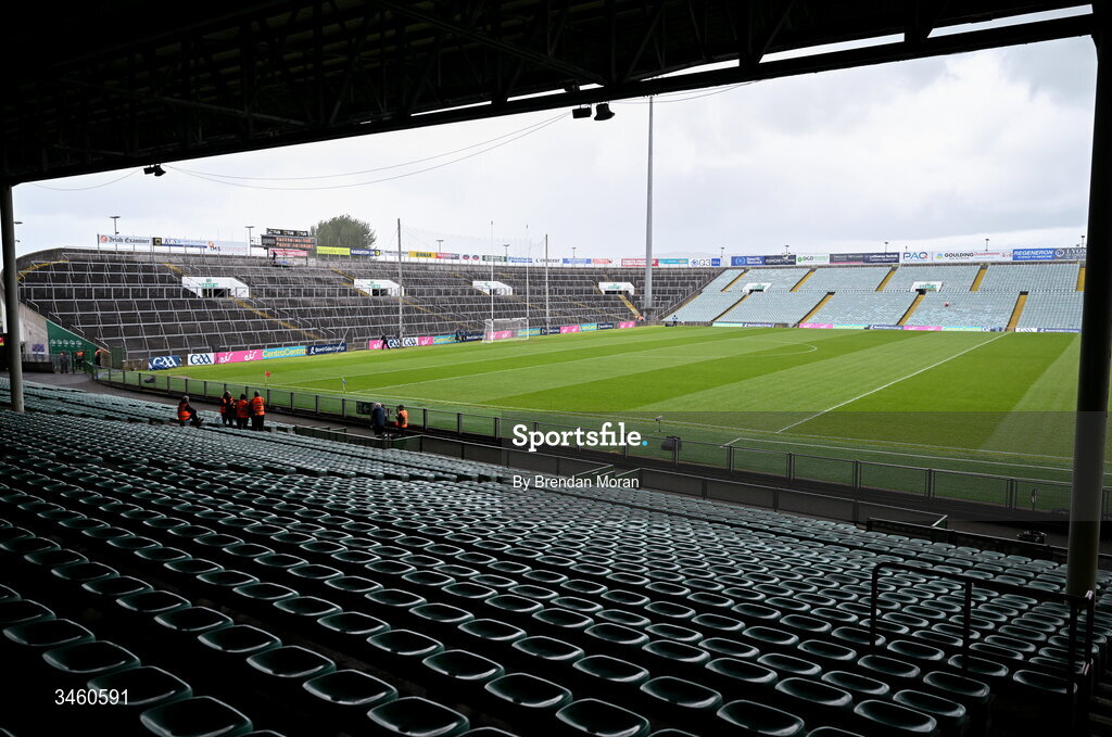17 May 2026; A general view from the main stand before the Munster GAA Senior Hurling Championship Round 4 match between Limerick and Waterford at TUS Gaelic Grounds in Limerick. Photo by Brendan Moran/Sportsfile