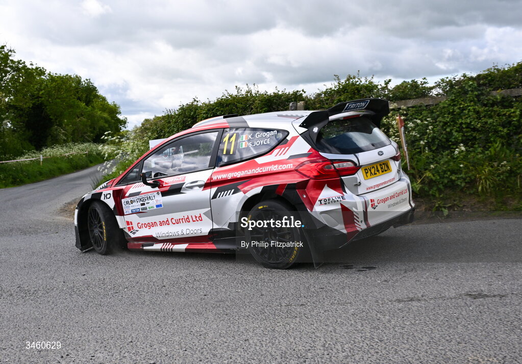 17 May 2026; Keelan Grogan and Stephen Joyce compete in their Ford Fiesta Rally2 during the Carlow Stages Rally, Round 4 of the Triton Showers National Rally Championship, in Carlow. Photo by Philip Fitzpatrick/Sportsfile