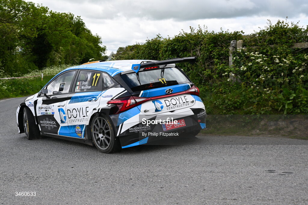 17 May 2026;  Tommy Doyle and Liam Moynihan compete in their Hyundai i20 N Rally 2 during the Carlow Stages Rally, Round 4 of the Triton Showers National Rally Championship, in Carlow. Photo by Philip Fitzpatrick/Sportsfile