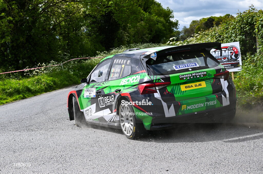 17 May 2026;  Kevin Eves and Chris Melly compete in their Skoda Fabia RS Rally2 during the Carlow Stages Rally, Round 4 of the Triton Showers National Rally Championship, in Carlow. Photo by Philip Fitzpatrick/Sportsfile