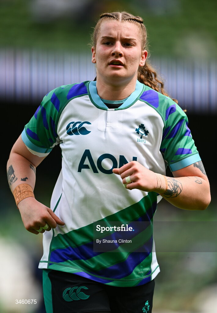 17 May 2026; Ruth Campbell of Ireland before the Women's 6 Nations Rugby Championship match between Ireland and Scotland at the Aviva Stadium in Dublin. Photo by Shauna Clinton/Sportsfile