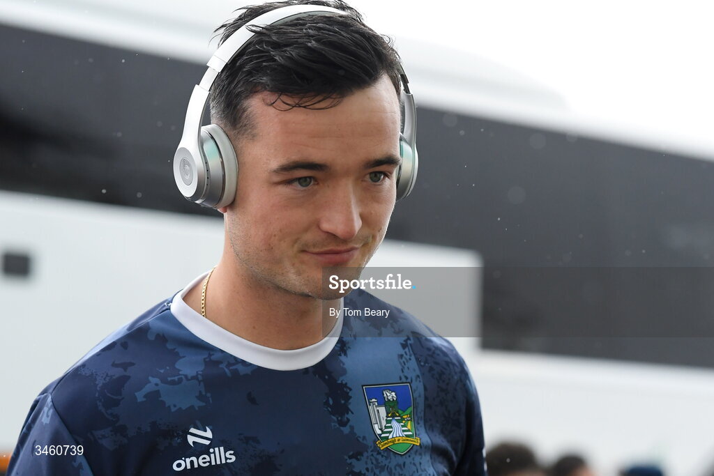 17 May 2026; Kyle Hayes of Limerick arrives before the Munster GAA Senior Hurling Championship Round 4 match between Limerick and Waterford at TUS Gaelic Grounds in Limerick. Photo by Tom Beary/Sportsfile