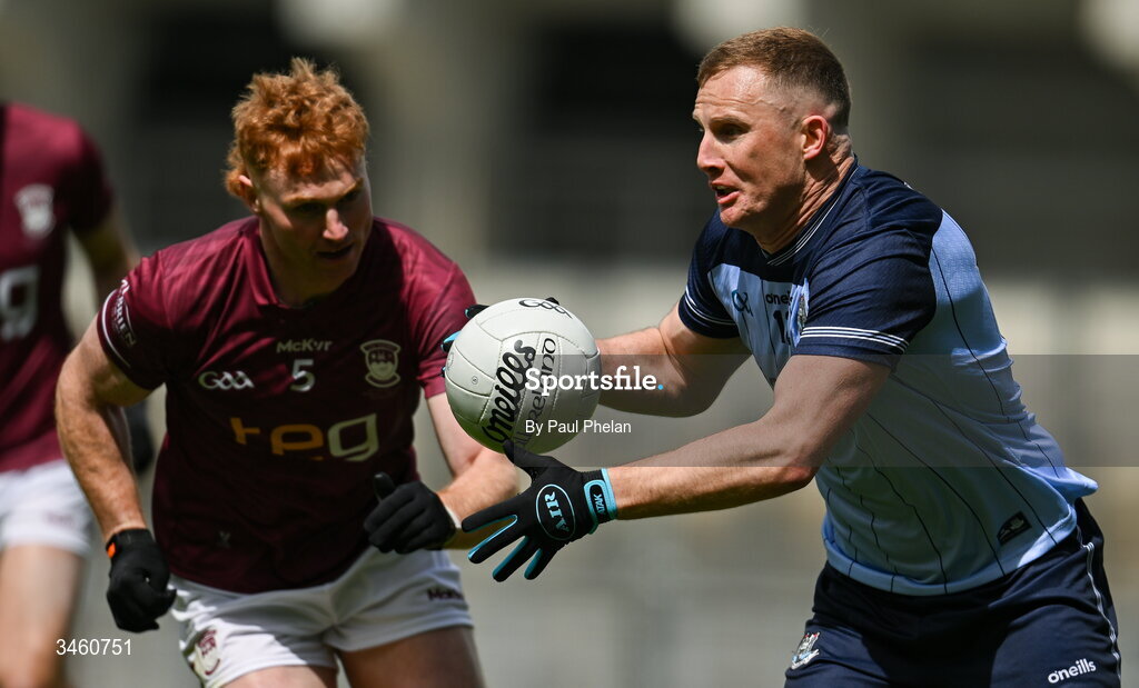 17 May 2026; Ciaran Kilkenny of Dublin in action against Ronan Wallace of Westmeath during the Leinster GAA Football Senior Championship final match between Dublin and Westmeath at Croke Park in Dublin. Photo by Paul Phelan/Sportsfile