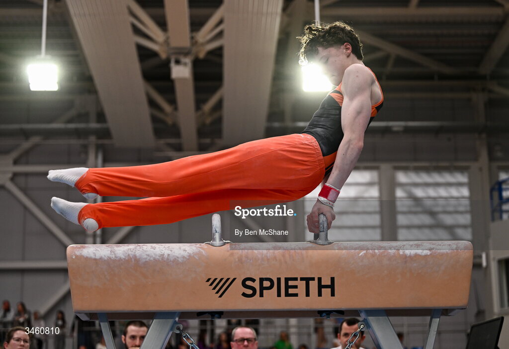 17 May 2026; Robert Ward of Phoenix GC competes in the Pommel Horse event during the Gymnastics Ireland National Series Sport Ireland National Indoor Arena on the Sport Ireland Campus in Dublin. Photo by Ben McShane/Sportsfile