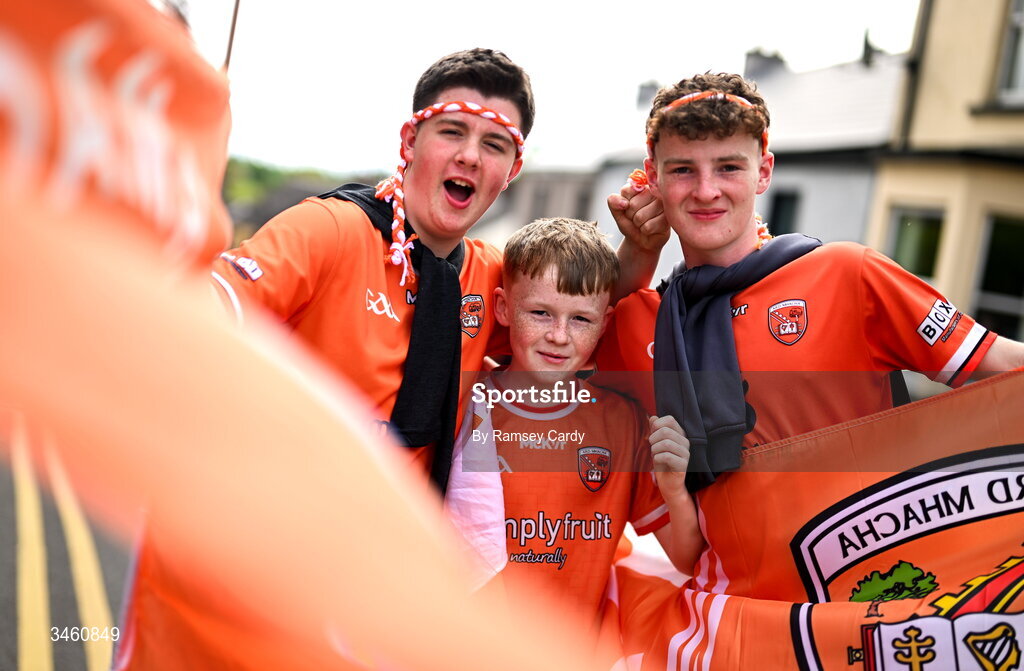 17 May 2026; Armagh supporters before the Ulster GAA Football Senior Championship final match between Armagh and Monaghan at St Tiernach's Park in Clones, Monaghan. Photo by Ramsey Cardy/Sportsfile