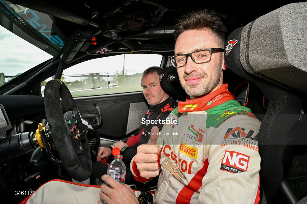 17 May 2026; Meirion Evans during the Carlow Stages Rally, Round 4 of the Triton Showers National Rally Championship, in Carlow. Photo by Philip Fitzpatrick/Sportsfile