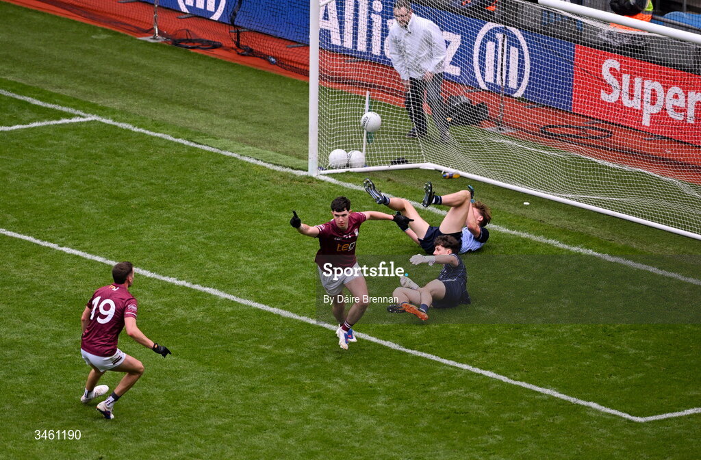 17 May 2026; Jack Duncan of Westmeath celebrates after scoring his side's second goal during the Leinster GAA Football Senior Championship final match between Dublin and Westmeath at Croke Park in Dublin. Photo by Daire Brennan/Sportsfile