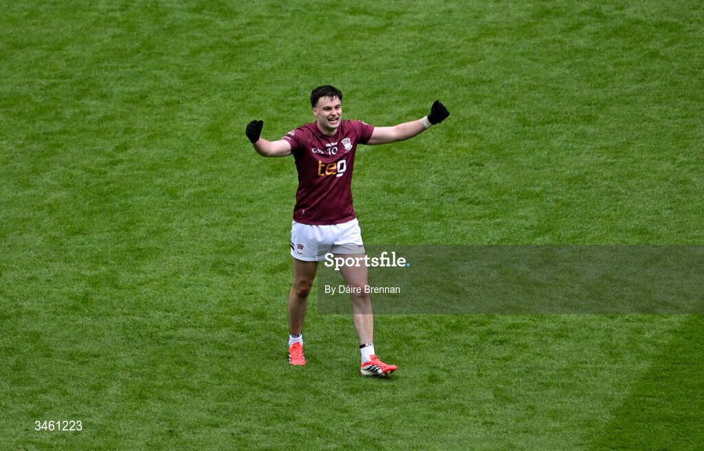 17 May 2026; Kevin O’Sullivan of Westmeath celebrates after the Leinster GAA Football Senior Championship final match between Dublin and Westmeath at Croke Park in Dublin. Photo by Daire Brennan/Sportsfile