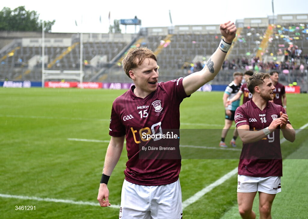 17 May 2026; Brandon Kelly of Westmeath celebrates after the Leinster GAA Football Senior Championship final match between Dublin and Westmeath at Croke Park in Dublin. Photo by Daire Brennan/Sportsfile
