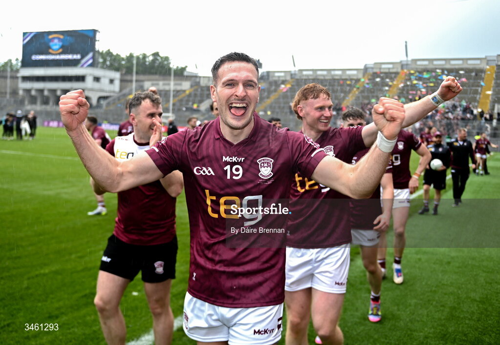 17 May 2026; Robbie Forde of Westmeath celebrates after the Leinster GAA Football Senior Championship final match between Dublin and Westmeath at Croke Park in Dublin. Photo by Daire Brennan/Sportsfile