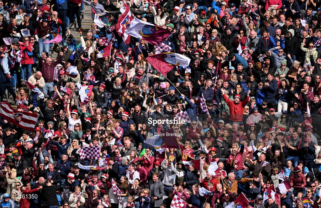 17 May 2026; Westmeath supporters in the Cusack Stand celebrate during the Leinster GAA Football Senior Championship final match between Dublin and Westmeath at Croke Park in Dublin. Photo by Daire Brennan/Sportsfile