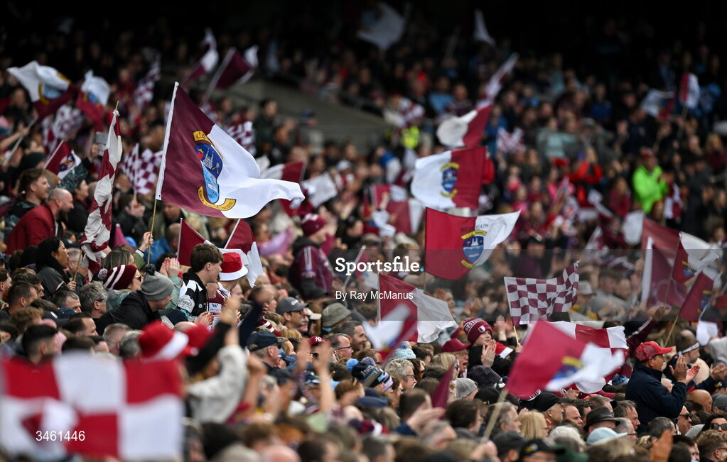 17 May 2026; Westmeath supporters, in the Cusack Stand, amongst the 36,536 attendance, during the Leinster GAA Football Senior Championship final match between Dublin and Westmeath at Croke Park in Dublin. Photo by Ray McManus/Sportsfile