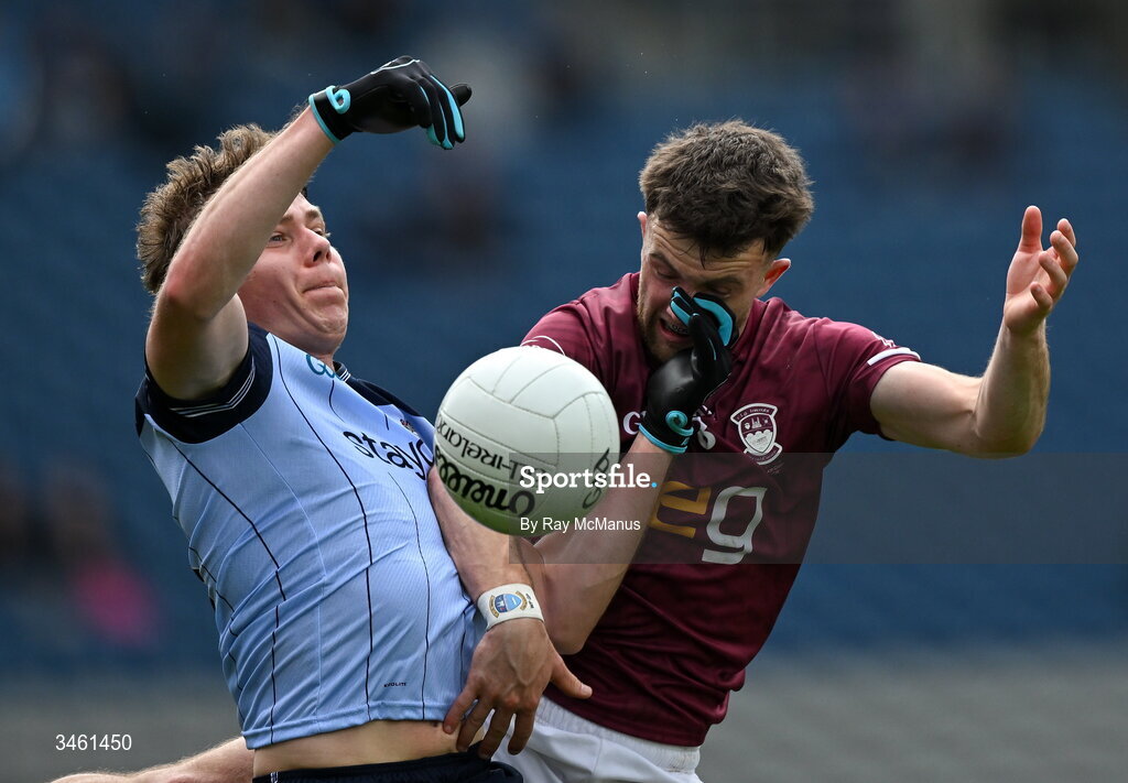 17 May 2026; Charlie McMorrow of Dublin is tackled by Brían Cooney of Westmeath during the Leinster GAA Football Senior Championship final match between Dublin and Westmeath at Croke Park in Dublin. Photo by Ray McManus/Sportsfile