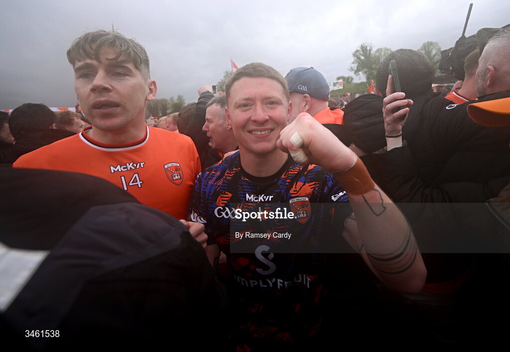 17 May 2026; Armagh goalkeeper Blaine Hughes after the Ulster GAA Football Senior Championship final match between Armagh and Monaghan at St Tiernach's Park in Clones, Monaghan. Photo by Ramsey Cardy/Sportsfile