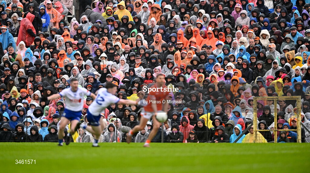 17 May 2026; A general view of supporters during the Ulster GAA Football Senior Championship final match between Armagh and Monaghan at St Tiernach's Park in Clones, Monaghan. Photo by Piaras Ó Mídheach/Sportsfile