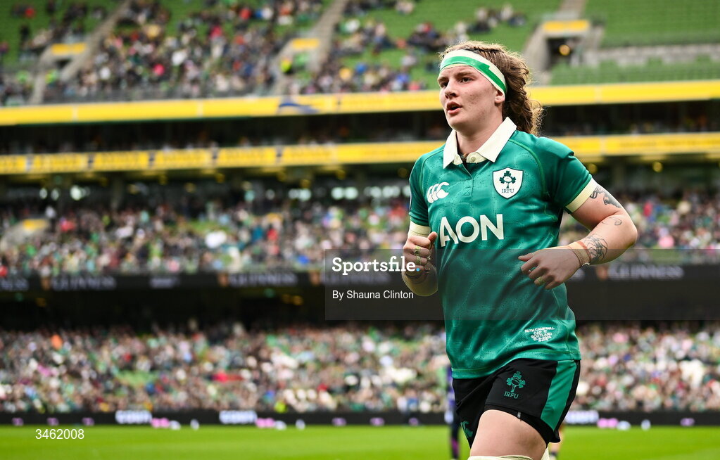 17 May 2026; Ruth Campbell of Ireland during the Women's 6 Nations Rugby Championship match between Ireland and Scotland at the Aviva Stadium in Dublin. Photo by Shauna Clinton/Sportsfile