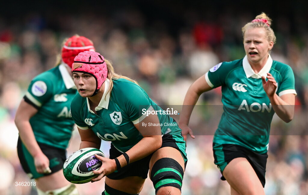 17 May 2026; Dorothy Wall of Ireland during the Women's 6 Nations Rugby Championship match between Ireland and Scotland at the Aviva Stadium in Dublin. Photo by Shauna Clinton/Sportsfile