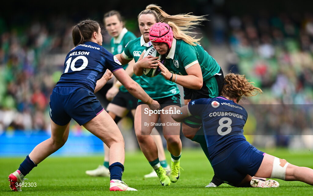 17 May 2026; Dorothy Wall of Ireland during the Women's 6 Nations Rugby Championship match between Ireland and Scotland at the Aviva Stadium in Dublin. Photo by Shauna Clinton/Sportsfile