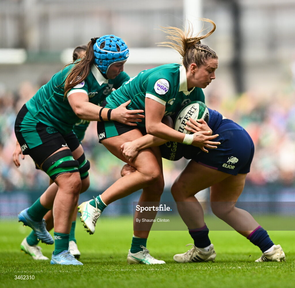 17 May 2026; Stacey Flood of Ireland during the Women's 6 Nations Rugby Championship match between Ireland and Scotland at the Aviva Stadium in Dublin. Photo by Shauna Clinton/Sportsfile