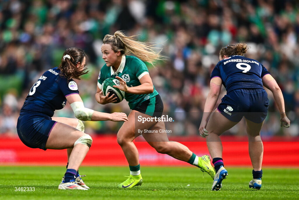 17 May 2026; Aoife Dalton of Ireland during the Women's 6 Nations Rugby Championship match between Ireland and Scotland at the Aviva Stadium in Dublin. Photo by Shauna Clinton/Sportsfile