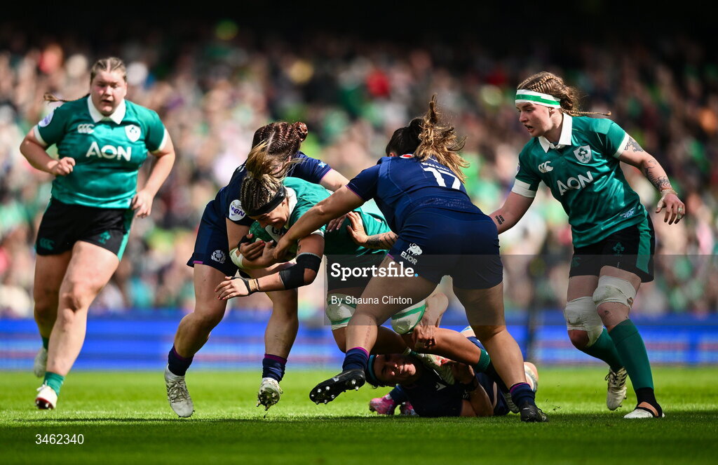 17 May 2026; Erin King of Ireland during the Women's 6 Nations Rugby Championship match between Ireland and Scotland at the Aviva Stadium in Dublin. Photo by Shauna Clinton/Sportsfile