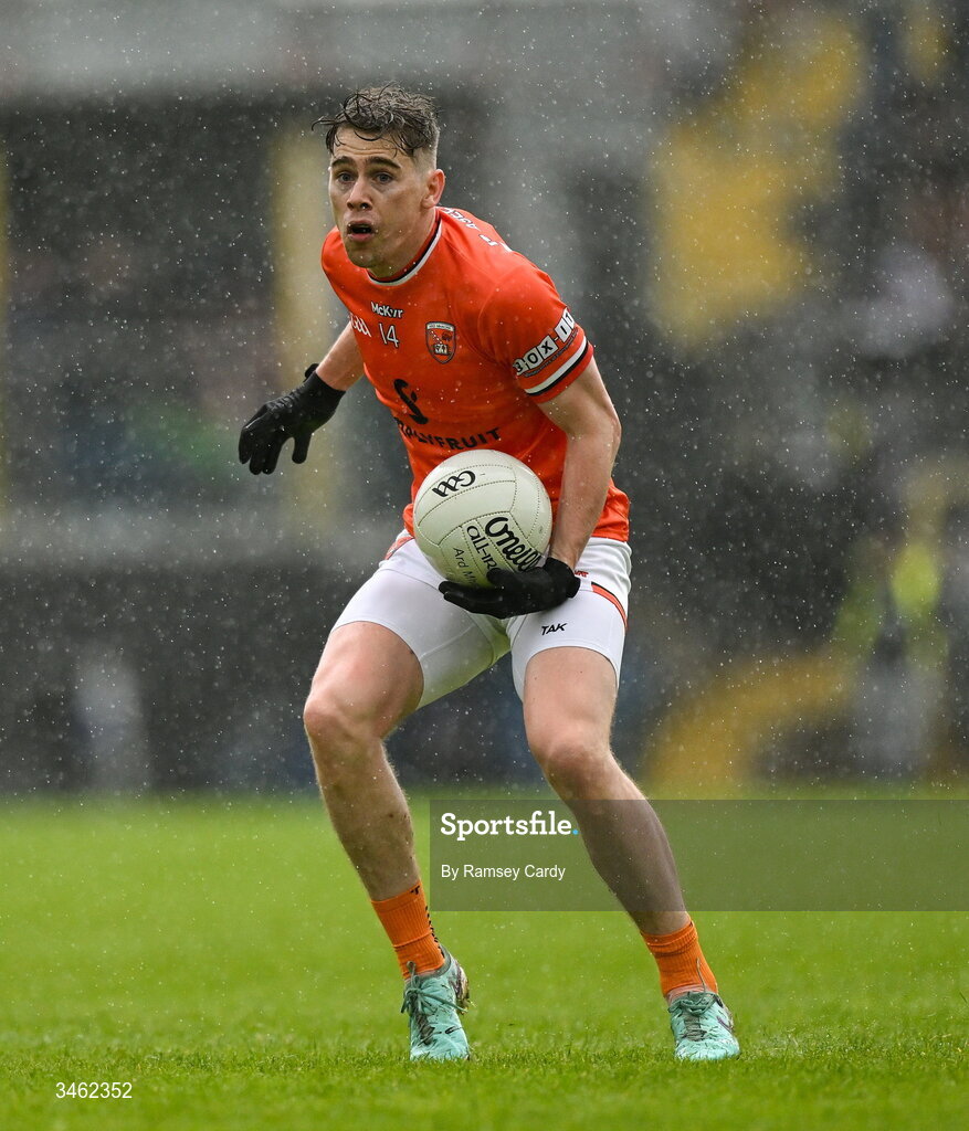 17 May 2026; Andrew Murnin of Armagh during the Ulster GAA Football Senior Championship final match between Armagh and Monaghan at St Tiernach's Park in Clones, Monaghan. Photo by Ramsey Cardy/Sportsfile
