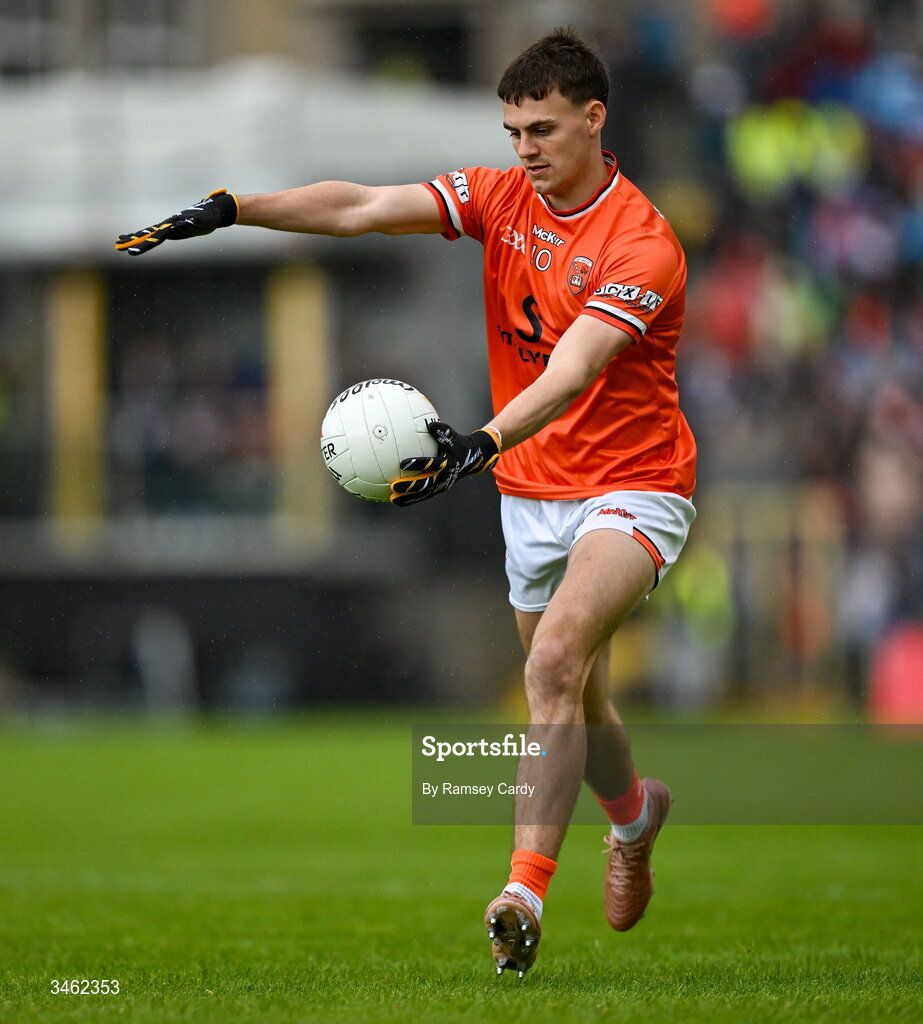 17 May 2026; Darragh McMullan of Armagh during the Ulster GAA Football Senior Championship final match between Armagh and Monaghan at St Tiernach's Park in Clones, Monaghan. Photo by Ramsey Cardy/Sportsfile