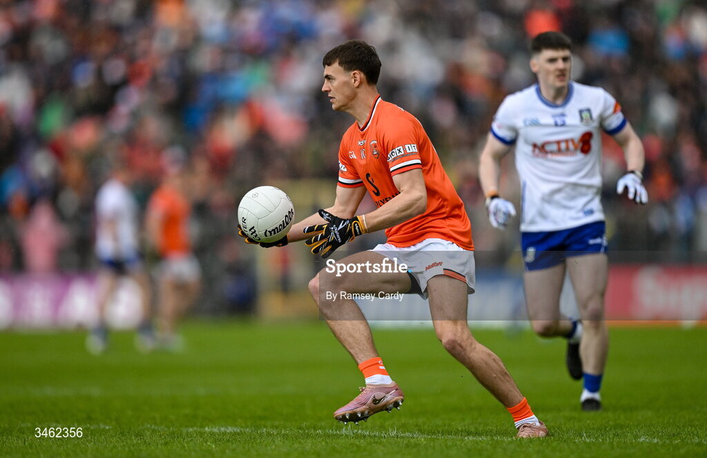 17 May 2026; Darragh McMullan of Armagh during the Ulster GAA Football Senior Championship final match between Armagh and Monaghan at St Tiernach's Park in Clones, Monaghan. Photo by Ramsey Cardy/Sportsfile