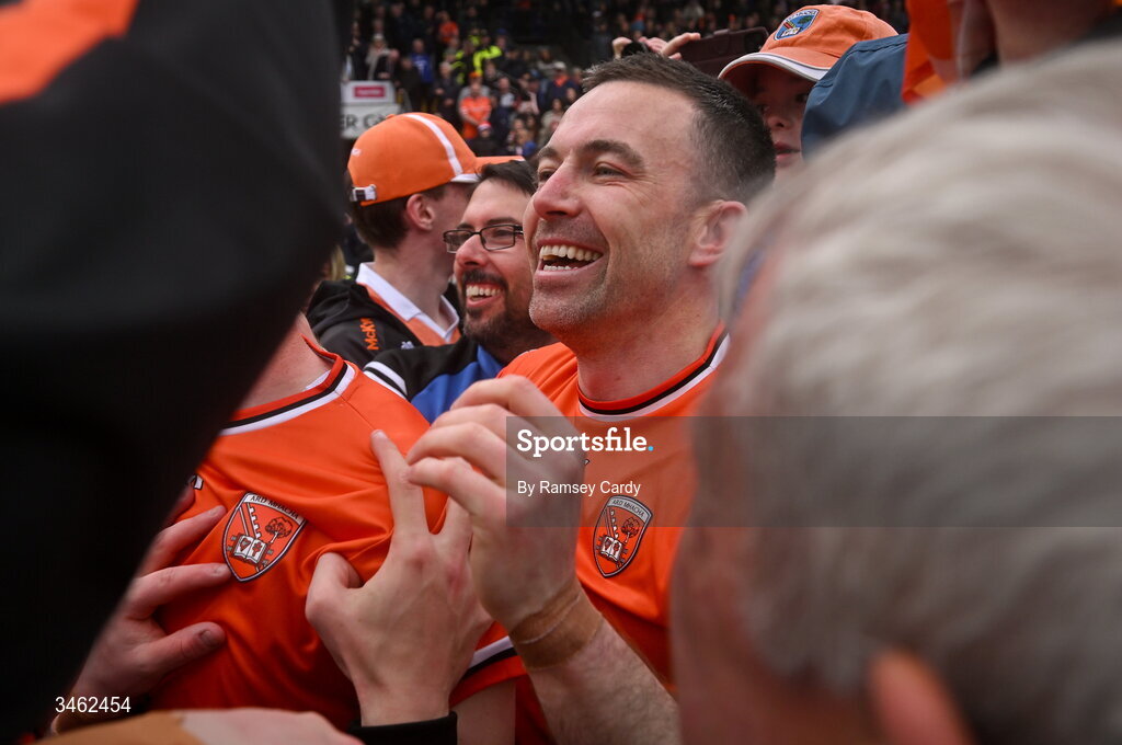 17 May 2026; Aidan Forker of Armagh after the Ulster GAA Football Senior Championship final match between Armagh and Monaghan at St Tiernach's Park in Clones, Monaghan. Photo by Ramsey Cardy/Sportsfile