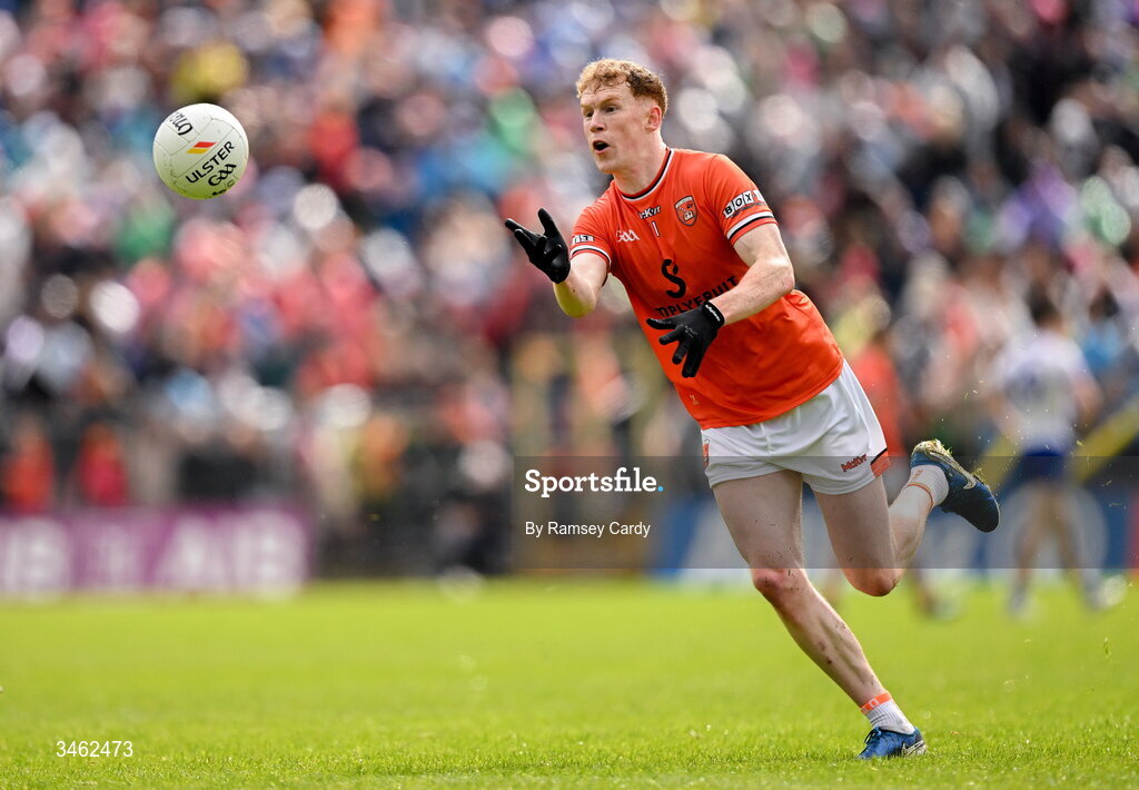 17 May 2026; Conor Turbitt of Armagh during the Ulster GAA Football Senior Championship final match between Armagh and Monaghan at St Tiernach's Park in Clones, Monaghan. Photo by Ramsey Cardy/Sportsfile