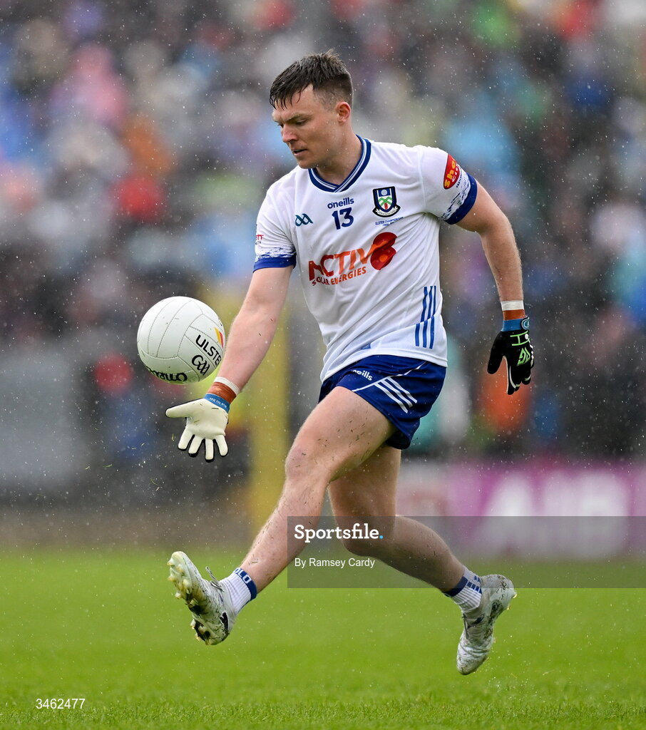 17 May 2026; Conor McCarthy of Monaghan during the Ulster GAA Football Senior Championship final match between Armagh and Monaghan at St Tiernach's Park in Clones, Monaghan. Photo by Ramsey Cardy/Sportsfile