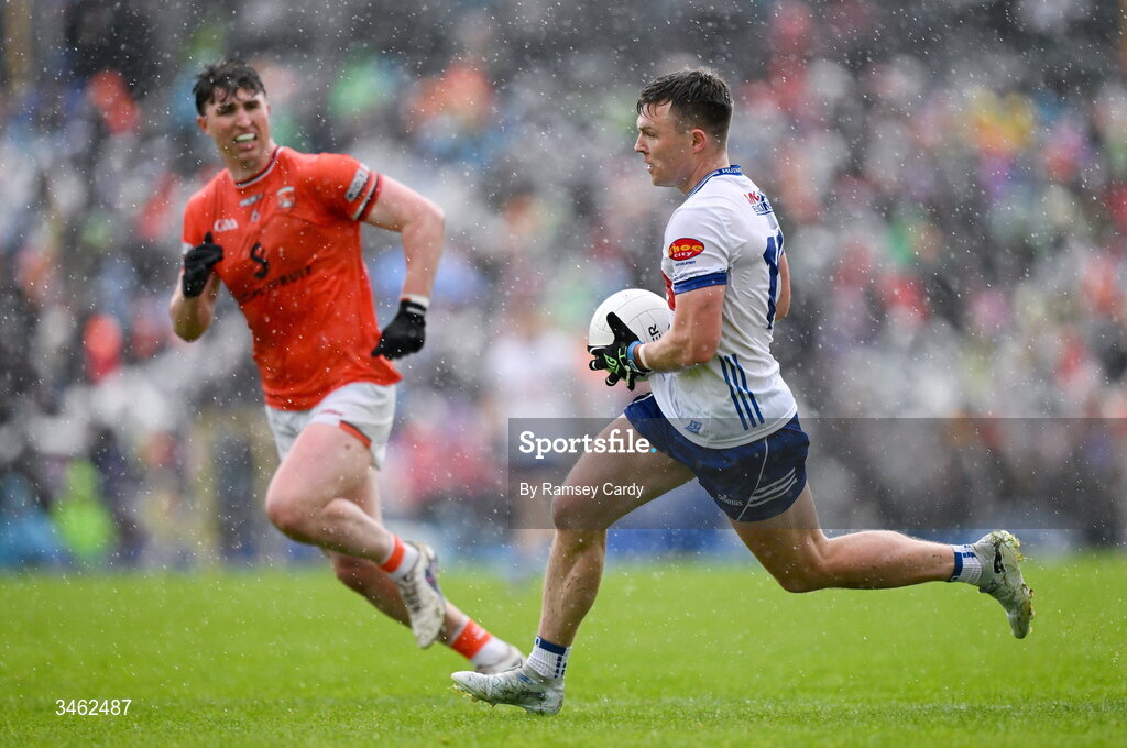 17 May 2026; Conor McCarthy of Monaghan during the Ulster GAA Football Senior Championship final match between Armagh and Monaghan at St Tiernach's Park in Clones, Monaghan. Photo by Ramsey Cardy/Sportsfile