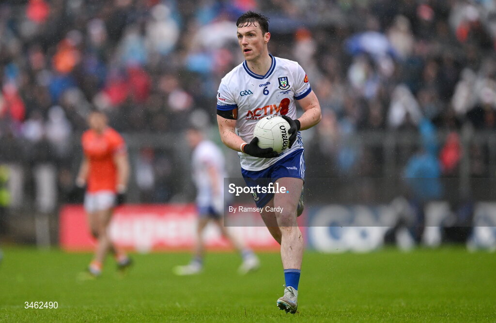 17 May 2026; Killian Lavelle of Monaghan during the Ulster GAA Football Senior Championship final match between Armagh and Monaghan at St Tiernach's Park in Clones, Monaghan. Photo by Ramsey Cardy/Sportsfile