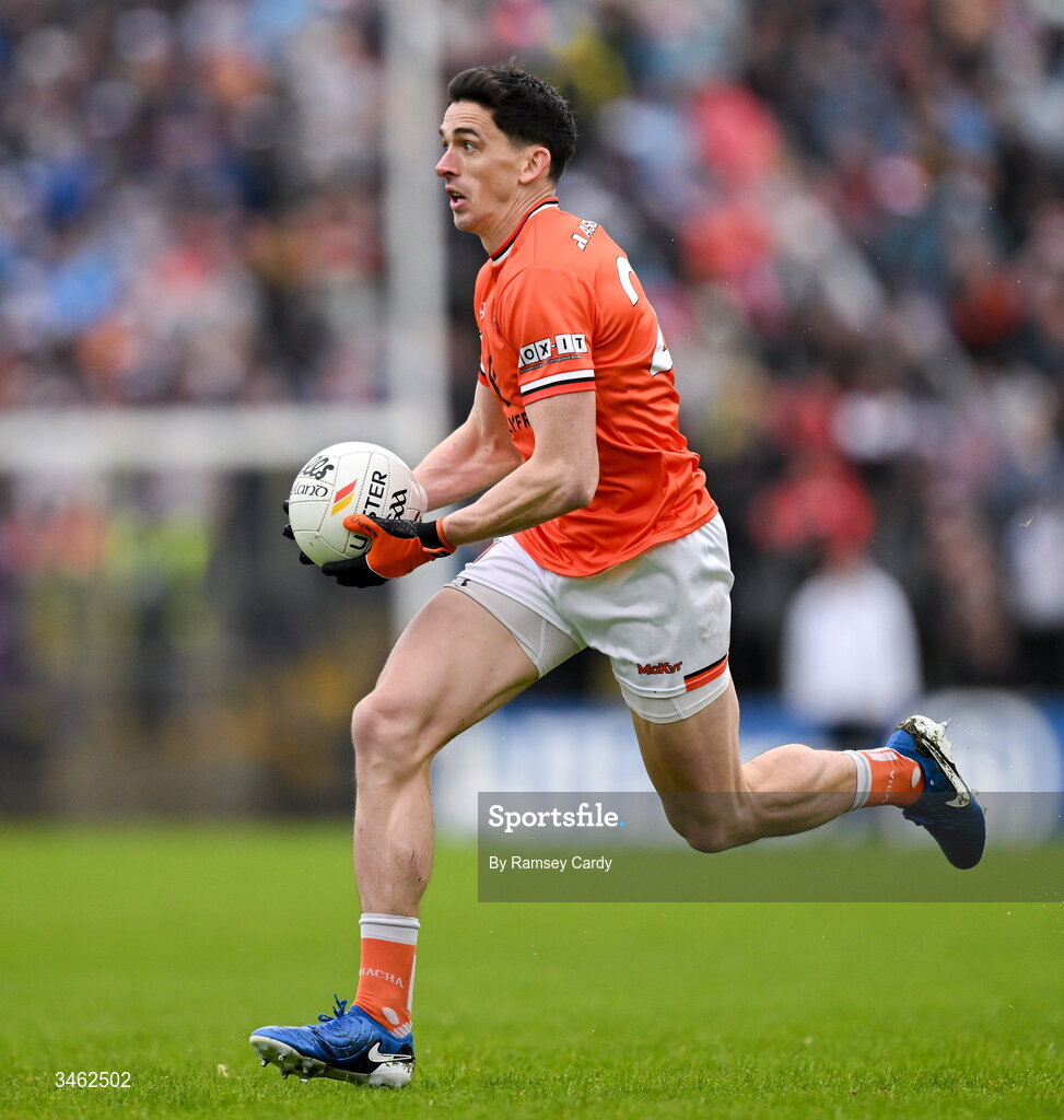 17 May 2026; Rory Grugan of Armagh during the Ulster GAA Football Senior Championship final match between Armagh and Monaghan at St Tiernach's Park in Clones, Monaghan. Photo by Ramsey Cardy/Sportsfile
