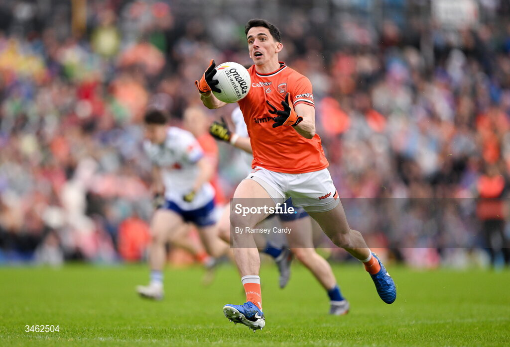 17 May 2026; Rory Grugan of Armagh during the Ulster GAA Football Senior Championship final match between Armagh and Monaghan at St Tiernach's Park in Clones, Monaghan. Photo by Ramsey Cardy/Sportsfile