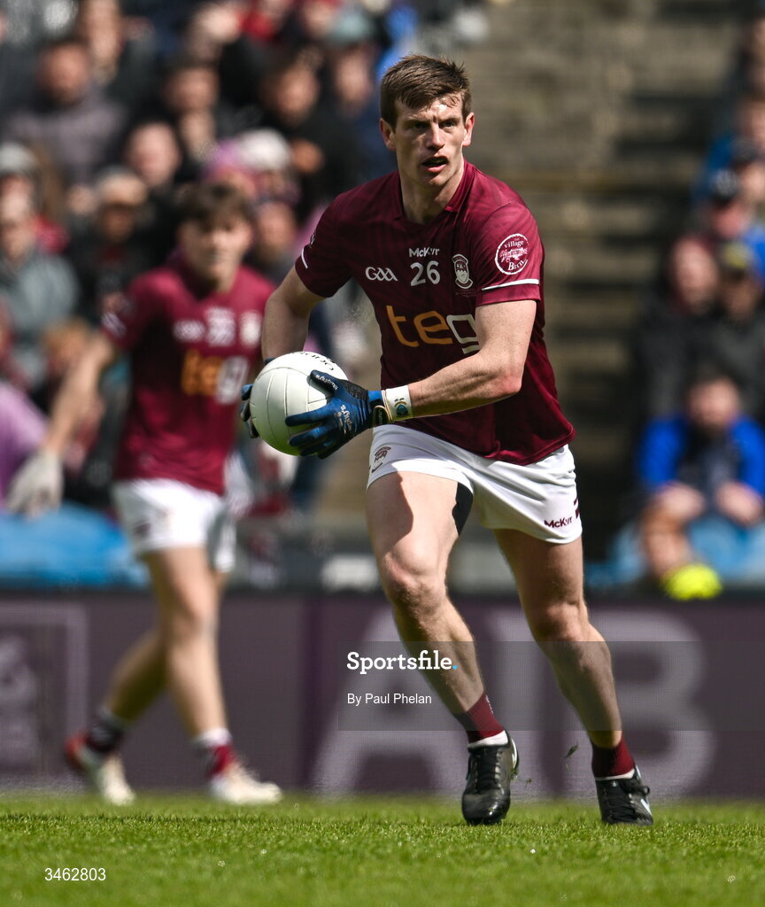 17 May 2026; John Heslin of Westmeath during the Leinster GAA Football Senior Championship final match between Dublin and Westmeath at Croke Park in Dublin. Photo by Paul Phelan/Sportsfile
