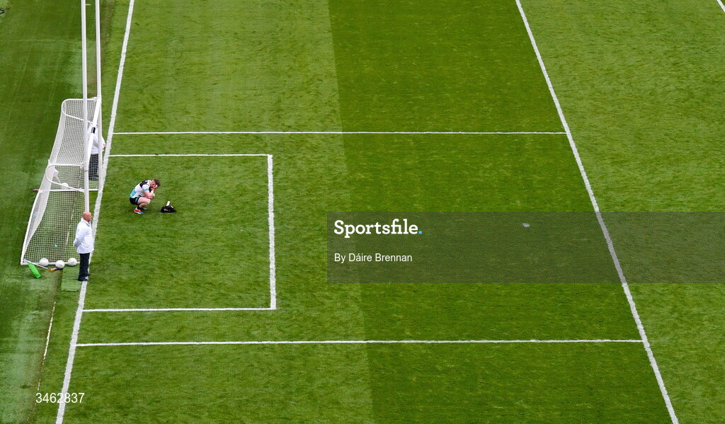 17 May 2026; Jason Daly of Westmeath reacts in the dying moments of the Leinster GAA Football Senior Championship final match between Dublin and Westmeath at Croke Park in Dublin. Photo by Daire Brennan/Sportsfile