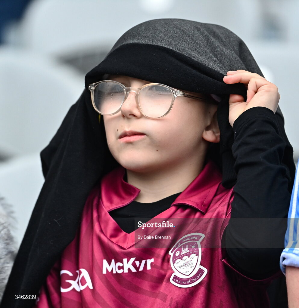 17 May 2026; Westmeath supporter Nathan Finnerty, aged 9, from Athlone, Co Westmeath, ahead of the Leinster GAA Football Senior Championship final match between Dublin and Westmeath at Croke Park in Dublin. Photo by Daire Brennan/Sportsfile