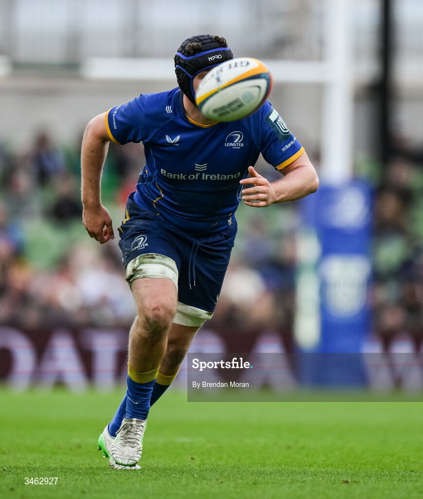16 May 2026; James Culhane of Leinster during the United Rugby Championship match between Leinster and Ospreys at the Aviva Stadium in Dublin. Photo by Brendan Moran/Sportsfile