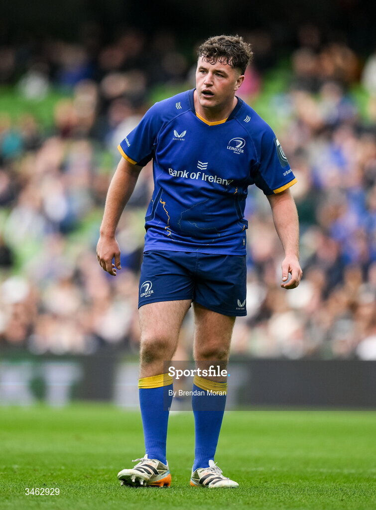 16 May 2026; Gus McCarthy of Leinster during the United Rugby Championship match between Leinster and Ospreys at the Aviva Stadium in Dublin. Photo by Brendan Moran/Sportsfile
