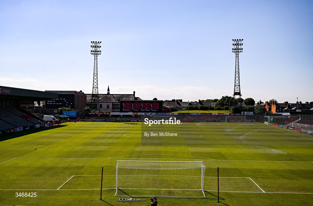25 May 2026; A general view of Dalymount Park before the SSE Airtricity Men’s Premier Division match between Bohemians and Shamrock Rovers at Dalymount Park in Dublin. Photo by Ben McShane/Sportsfile