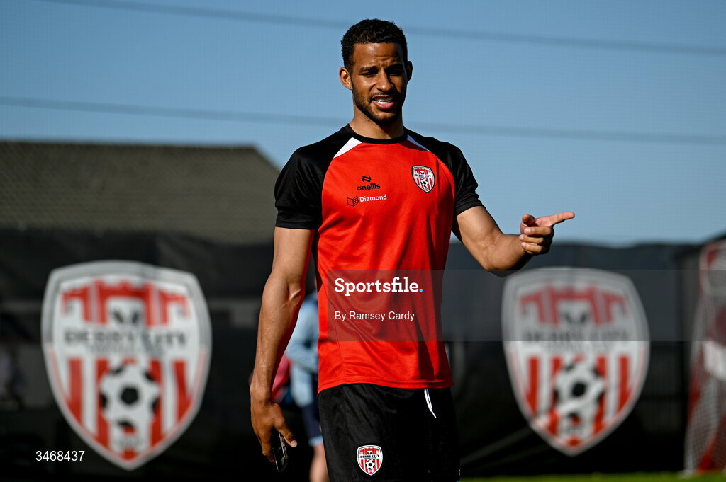 25 May 2026; Barry Cotter of Derry City before the SSE Airtricity Men’s Premier Division match between Derry City and Shelbourne at Find Insurance Celtic Park in Derry. Photo by Ramsey Cardy/Sportsfile