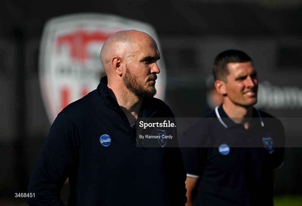 25 May 2026; Shelbourne head coach Joey O'Brien before the SSE Airtricity Men’s Premier Division match between Derry City and Shelbourne at Find Insurance Celtic Park in Derry. Photo by Ramsey Cardy/Sportsfile