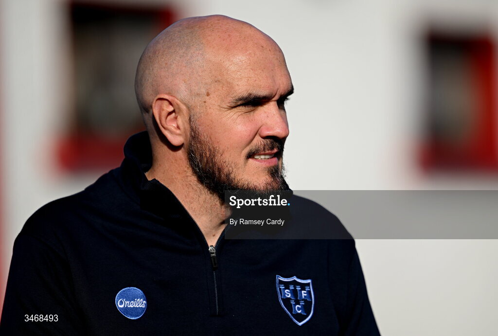 25 May 2026; Shelbourne head coach Joey O'Brien before the SSE Airtricity Men’s Premier Division match between Derry City and Shelbourne at Find Insurance Celtic Park in Derry. Photo by Ramsey Cardy/Sportsfile