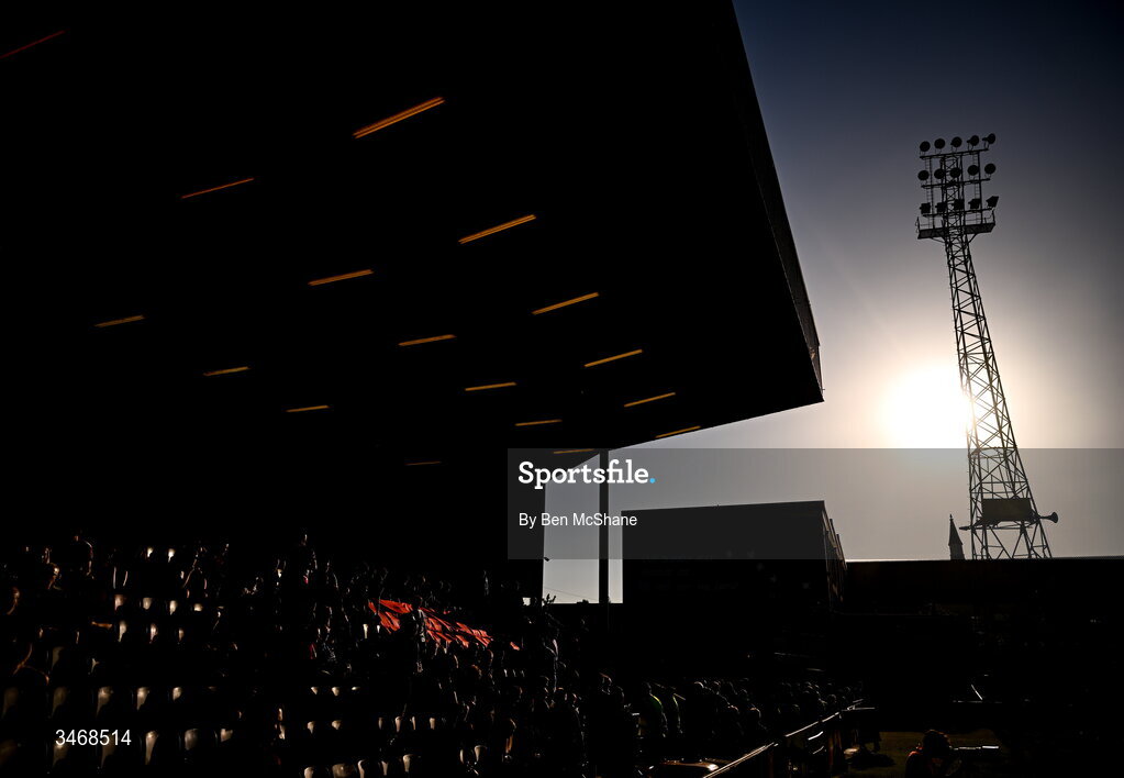 25 May 2026; A general view as Bohemians supporters take their seats before the SSE Airtricity Men’s Premier Division match between Bohemians and Shamrock Rovers at Dalymount Park in Dublin. Photo by Ben McShane/Sportsfile