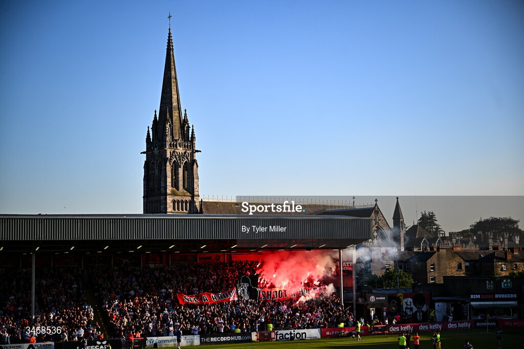 25 May 2026; A general view of Dalymount Park before the SSE Airtricity Men’s Premier Division match between Bohemians and Shamrock Rovers at Dalymount Park in Dublin. Photo by Tyler Miller/Sportsfile